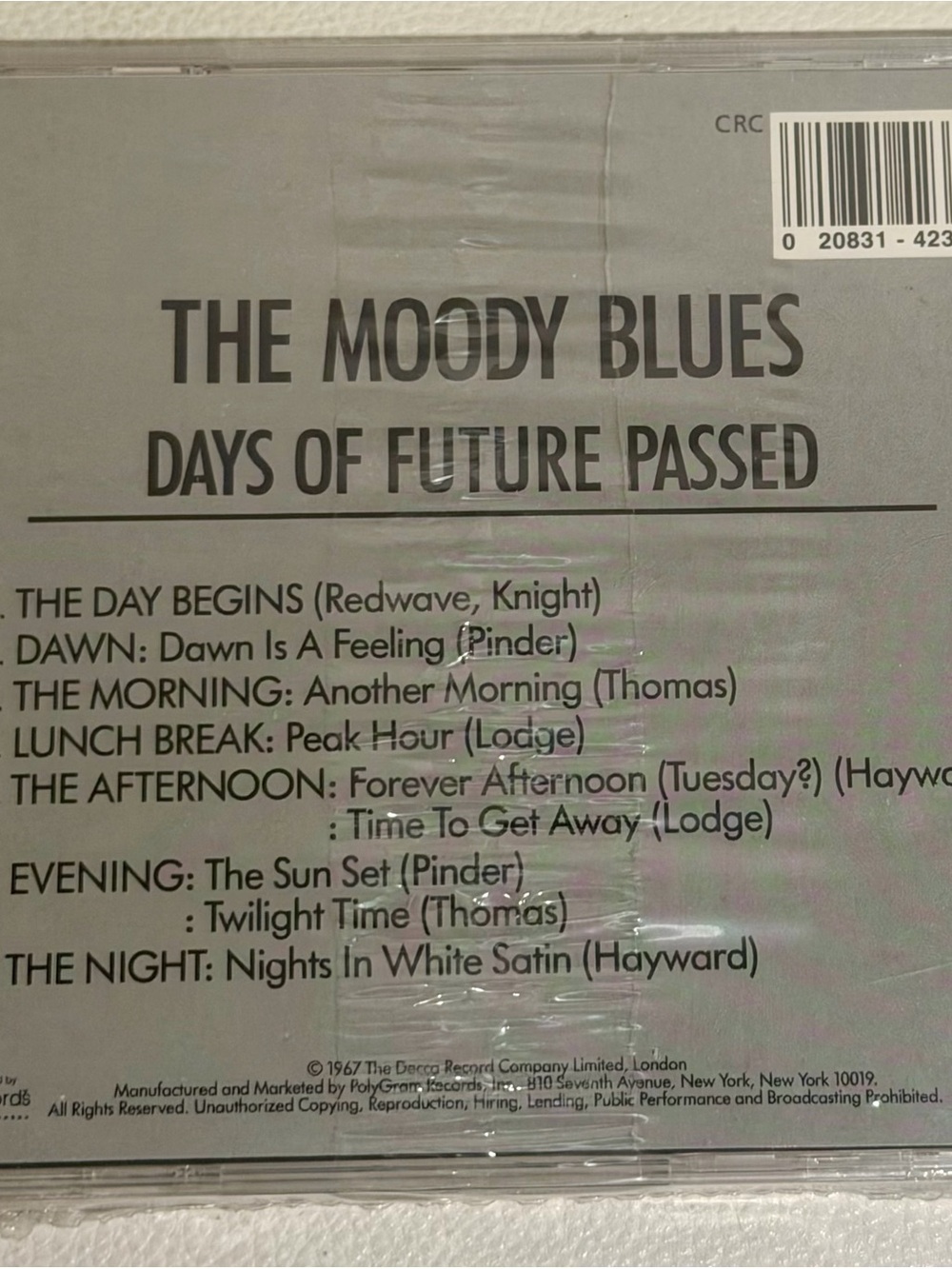 The Moody Blues Days of Future Passed CD NEW SEALED Deram CRC Club Edition - Picture 13 of 16